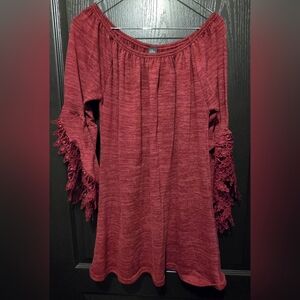 Win Win Open Lace Sleeve Tunic Top Size L-XL